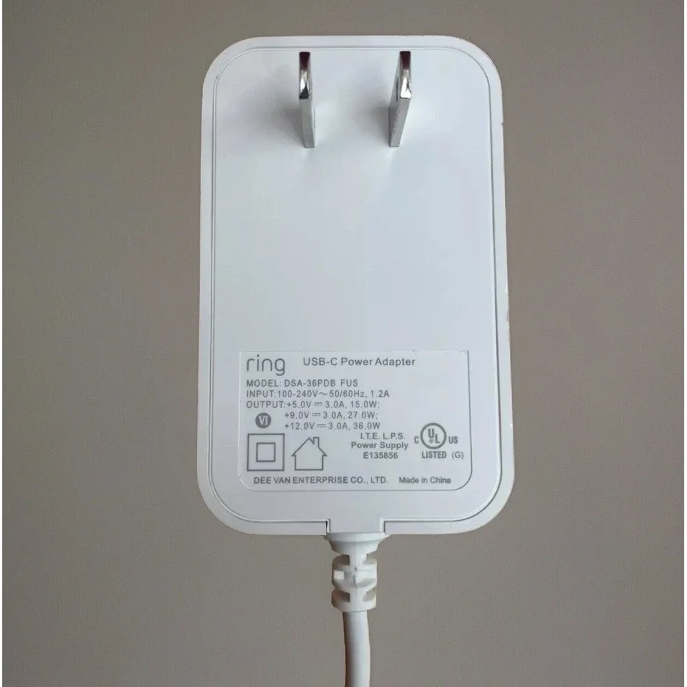Ring Alarm Pro Power Adapter USB-C Fast Charging  AC, 5V, 9V, DSA-36PDB FUS OEM